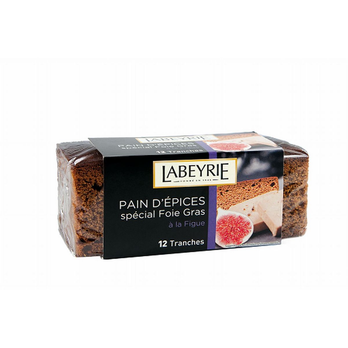 LABEYRIE Pain d'épices spécial foie gras à la figue 12 tranches 150g