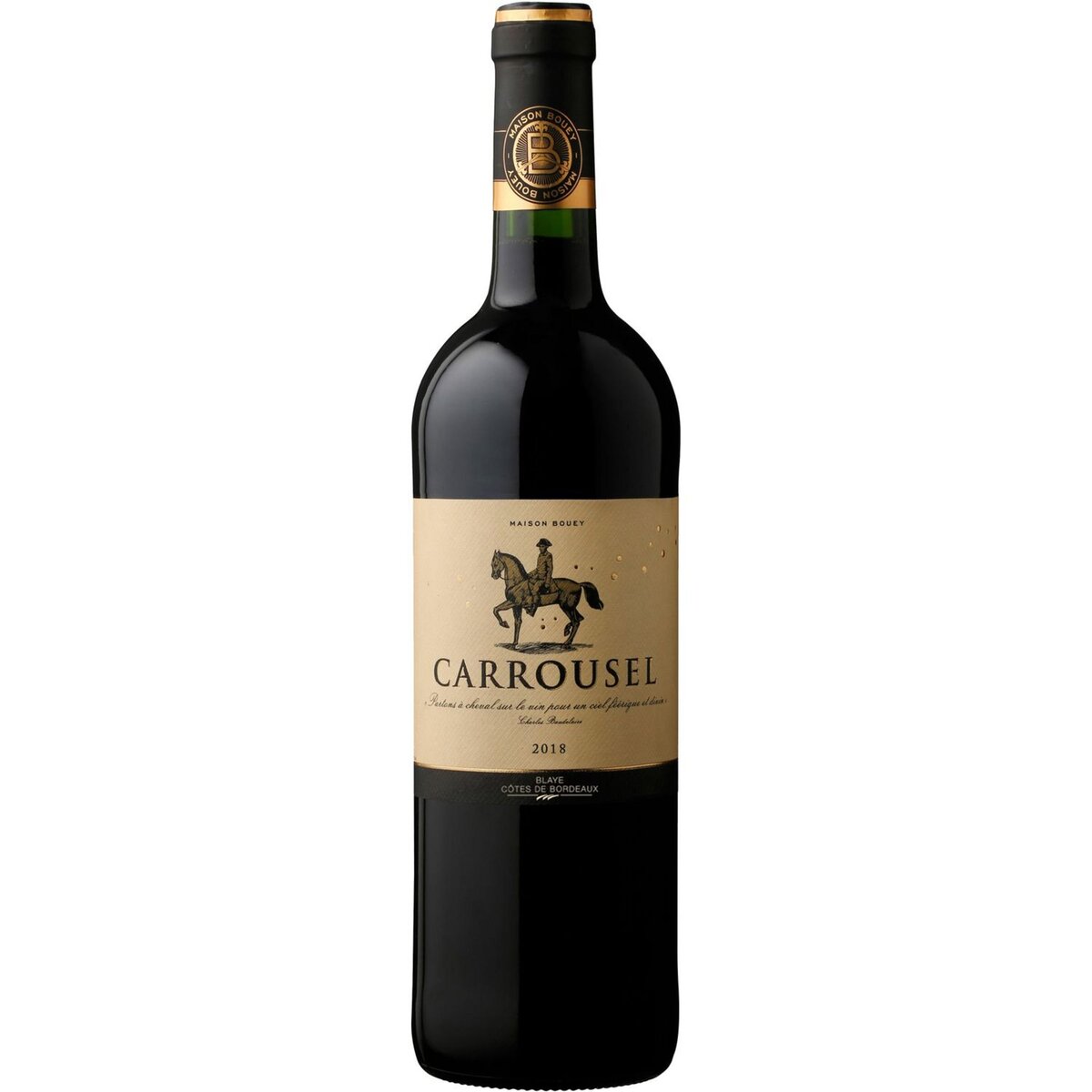 Vin rouge AOP Blaye-Côtes-de-Bordeaux Carrousel Maison Bouey 2018 75cl