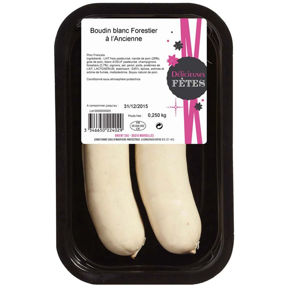 boudin blanc forestier 250g
