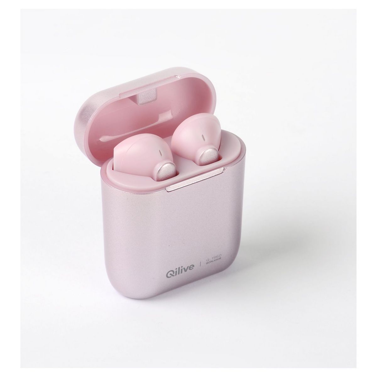 QILIVE Écouteurs sans fil Bluetooth avec étui de charge - Rose - Q1960