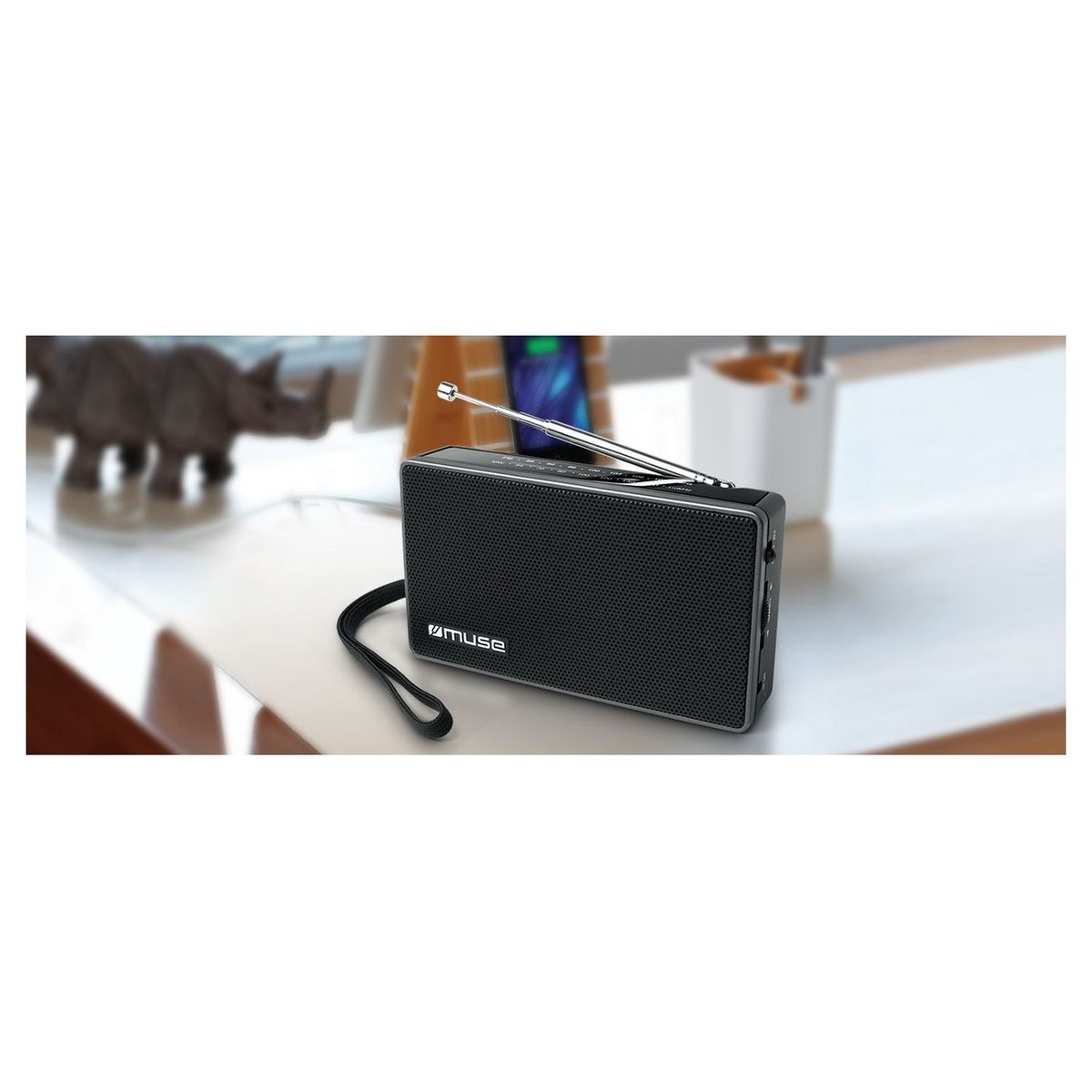 MUSE Radio portable analogique - Noir/Gris - M-030R