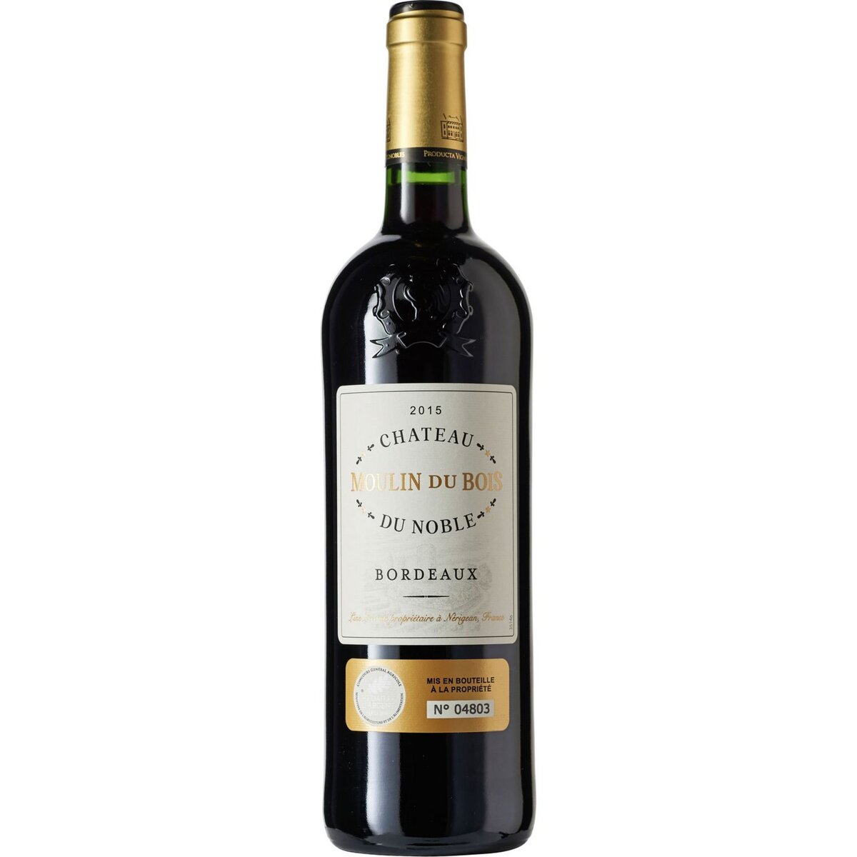 Vin rouge Château Moulin du bois du Noble Bordeaux 2015 75cl