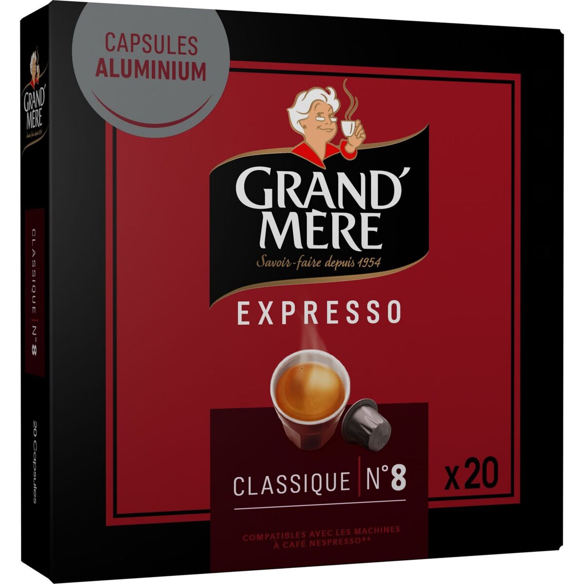 GRAND'MERE Café expresso classique n°8  20 capsules 104g