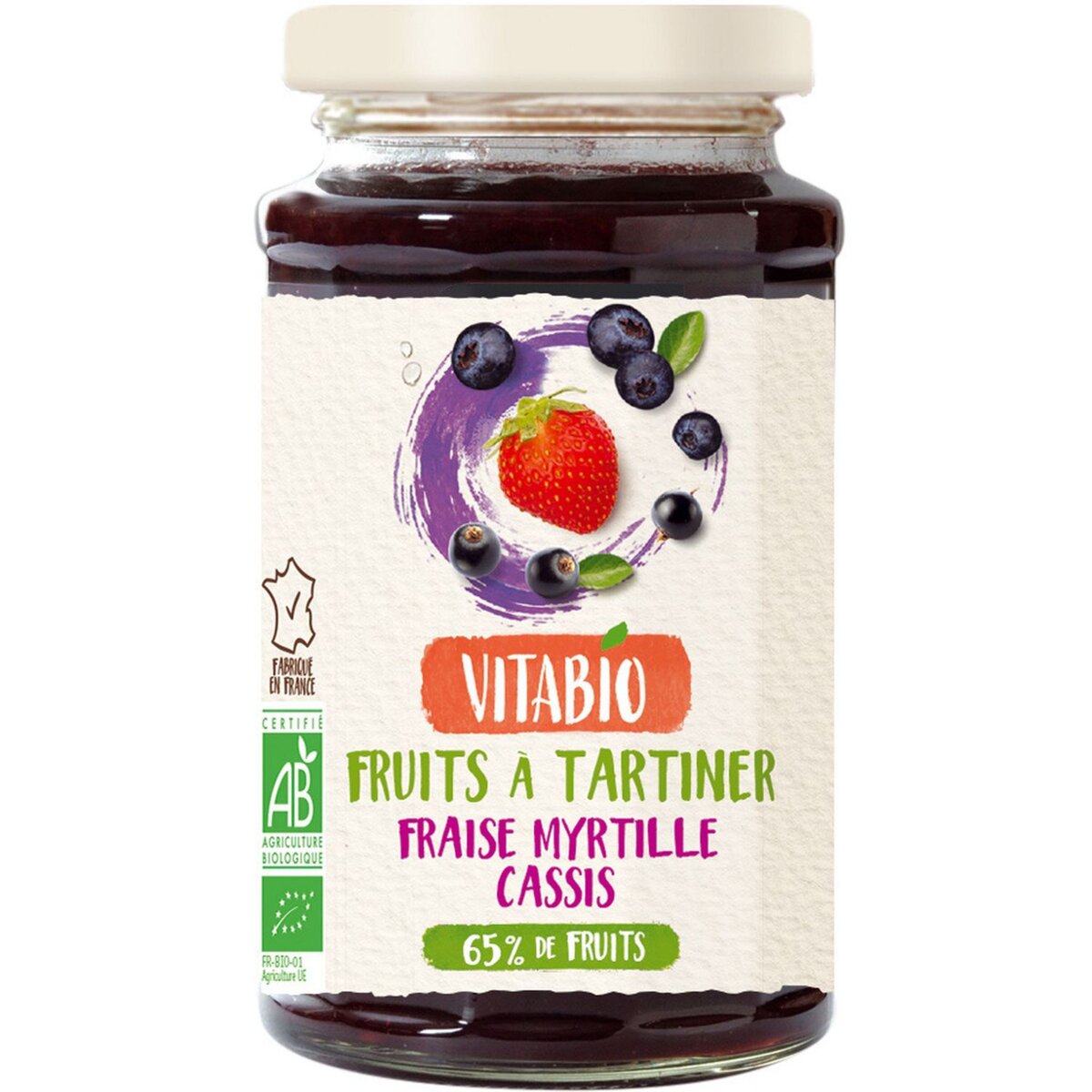 VITABIO Vitabio délice fraise myrtille cassis bio 290g