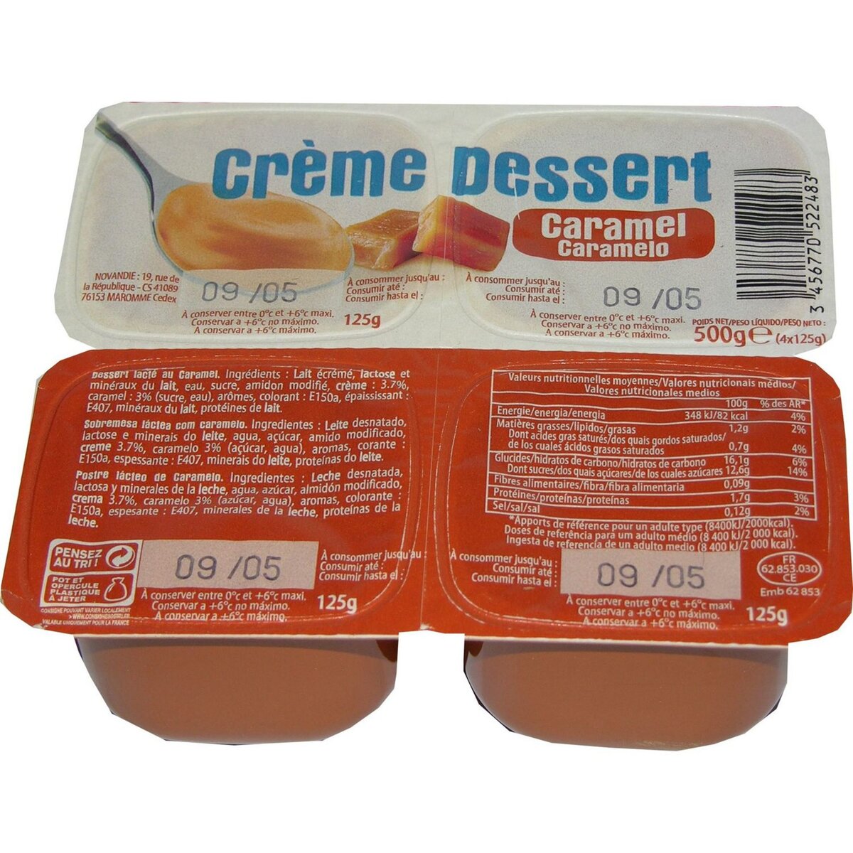 DISCOUNT Crème dessert au caramel 4x125g