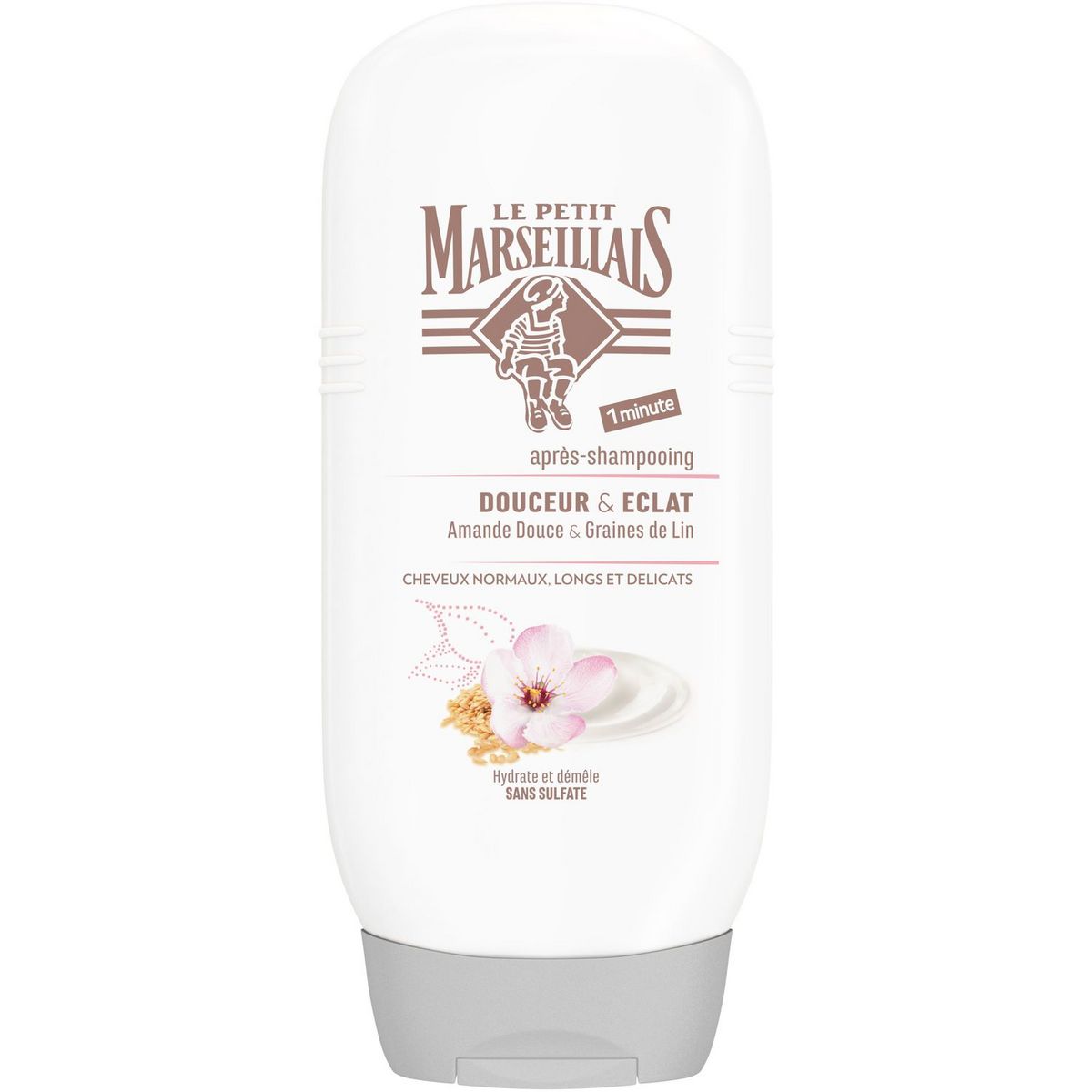 LE PETIT MARSEILLAIS Après-shampooing amande & graines de lin cheveux longs et délicats 200ml