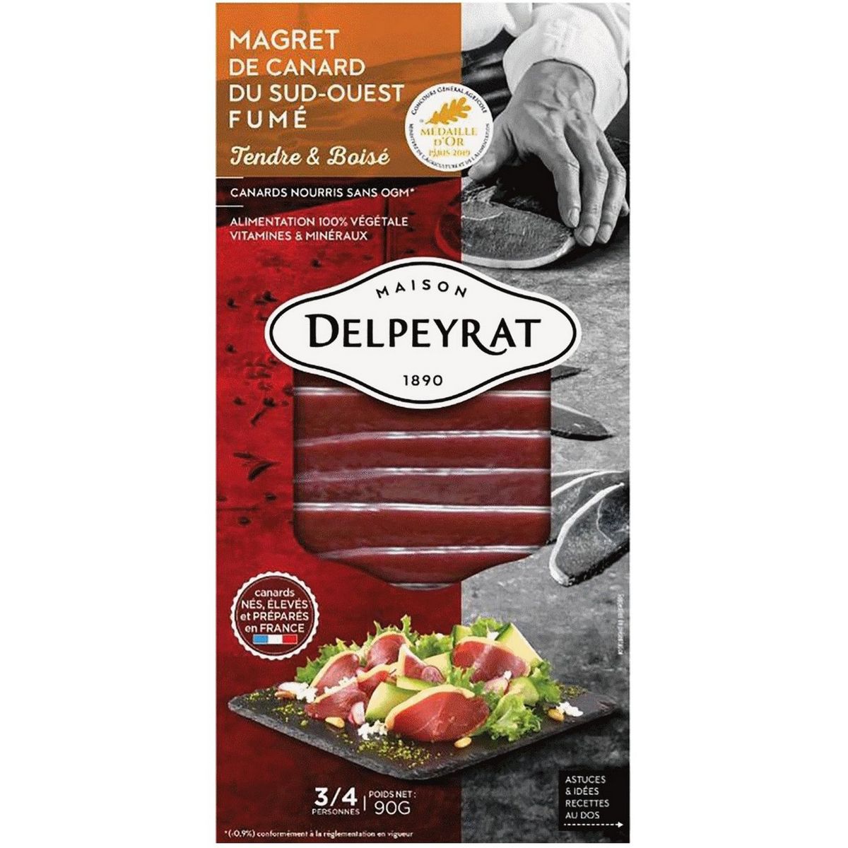 DELPEYRAT Magret de canard du sud-ouest fumé 90g