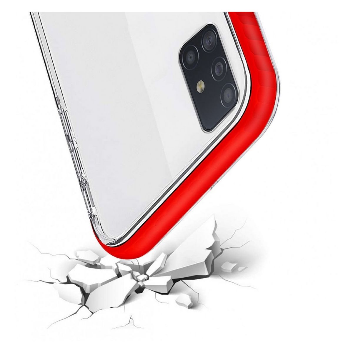 MOXIE Coque de protection pour Samsung A51 - Rouge