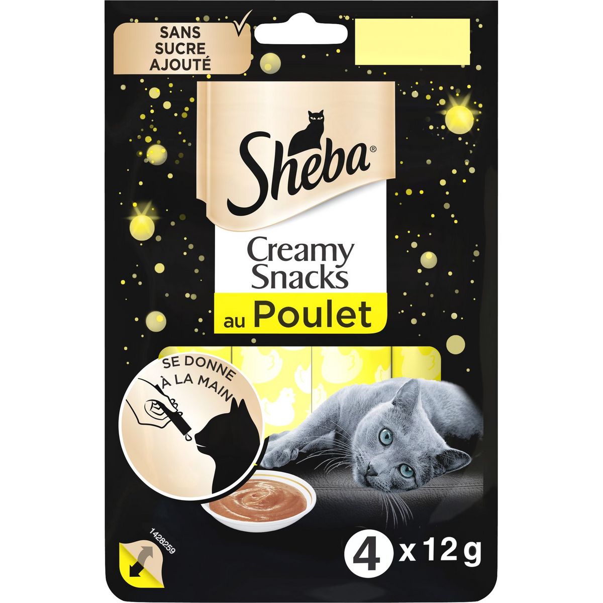 SHEBA Creamy Snacks Friandises au poulet pour chats 4x12g