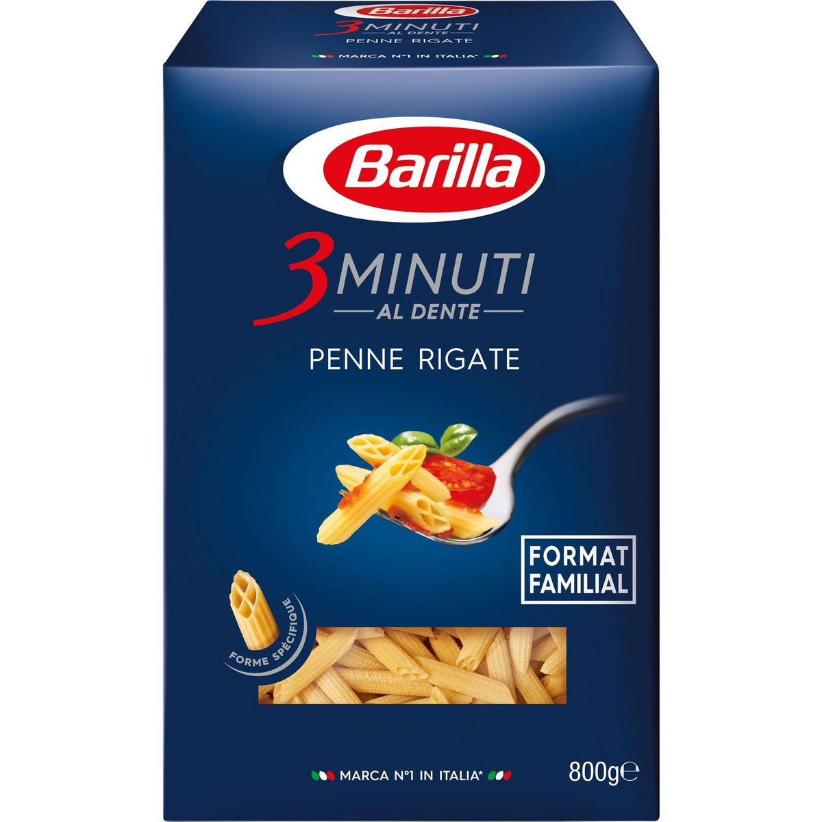 BARILLA Cuisson rapide 3 min Penne rigate 800g