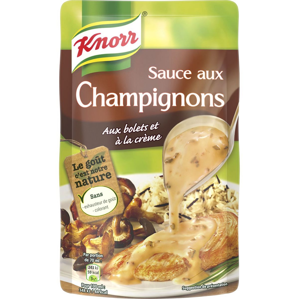 KNORR Sauce aux champignons des bois et à la crème, en poche 220ml