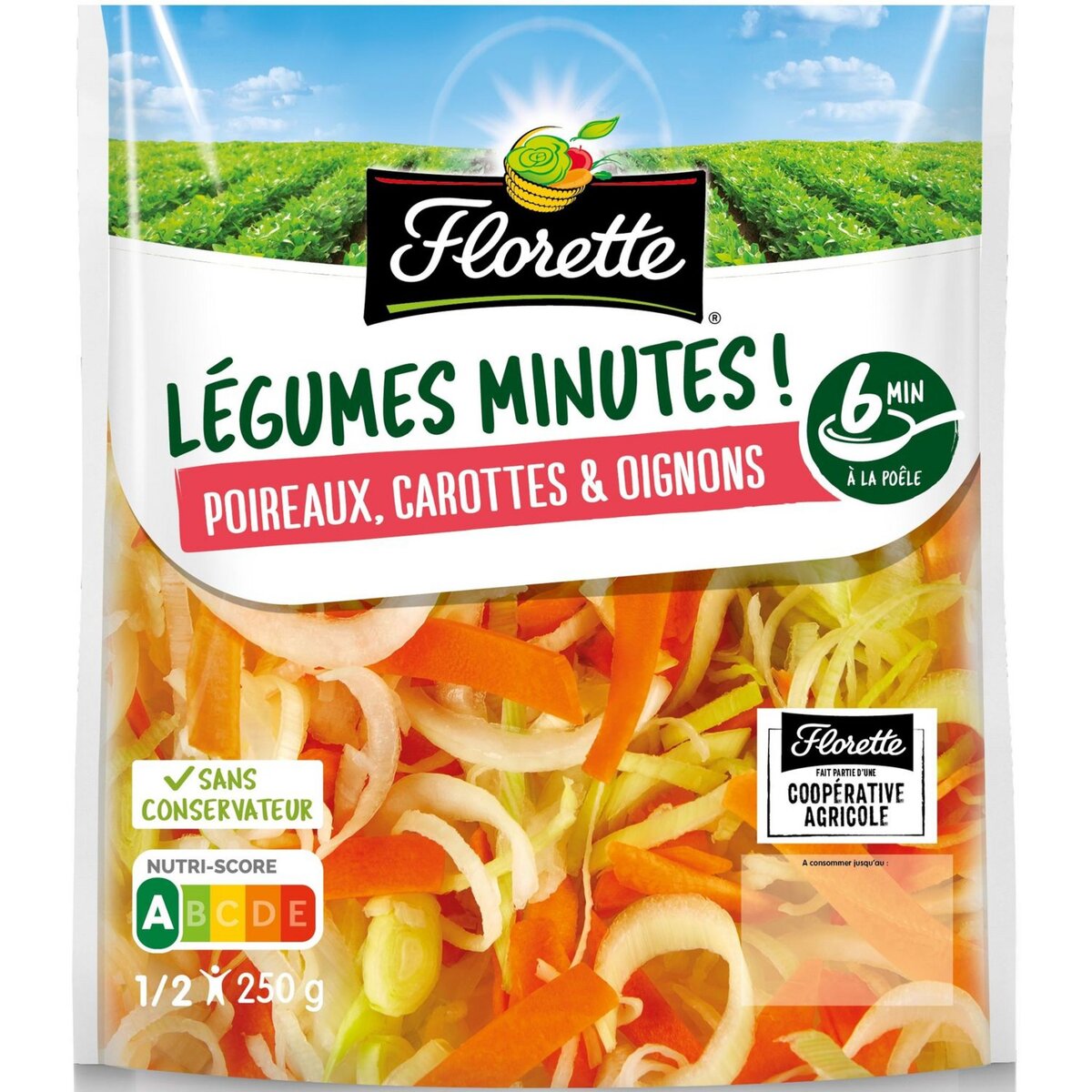 FLORETTE Légumes minutes poireaux carottes oignons 250g