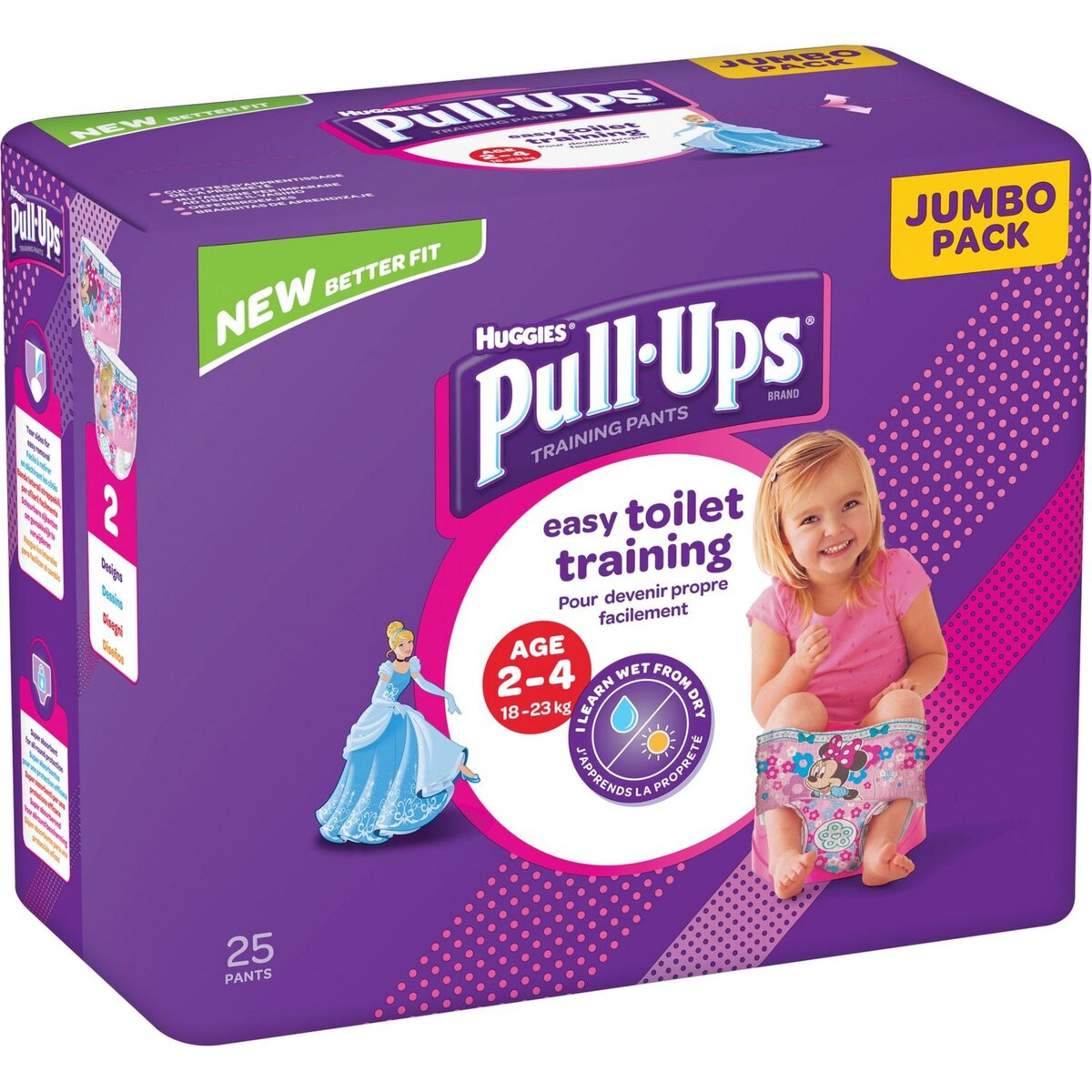 HUGGIES Pull-ups culottes d'apprentissage fille taille 5 (18-23kg