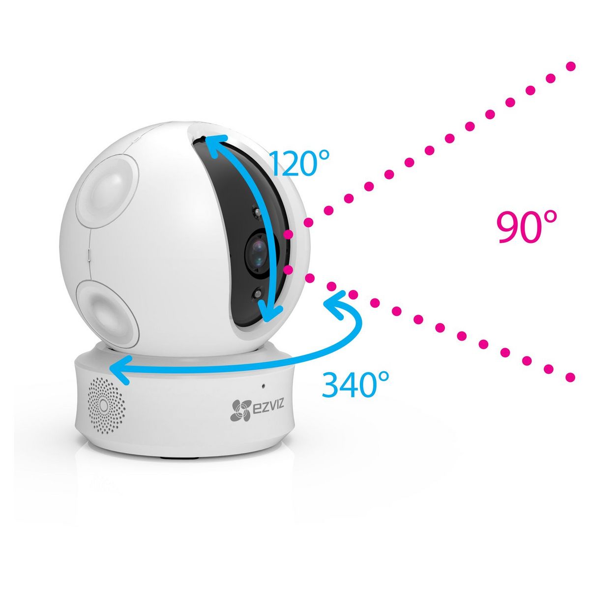 EZVIZ Caméra de sécurité intérieure C6C 1080p - Blanc