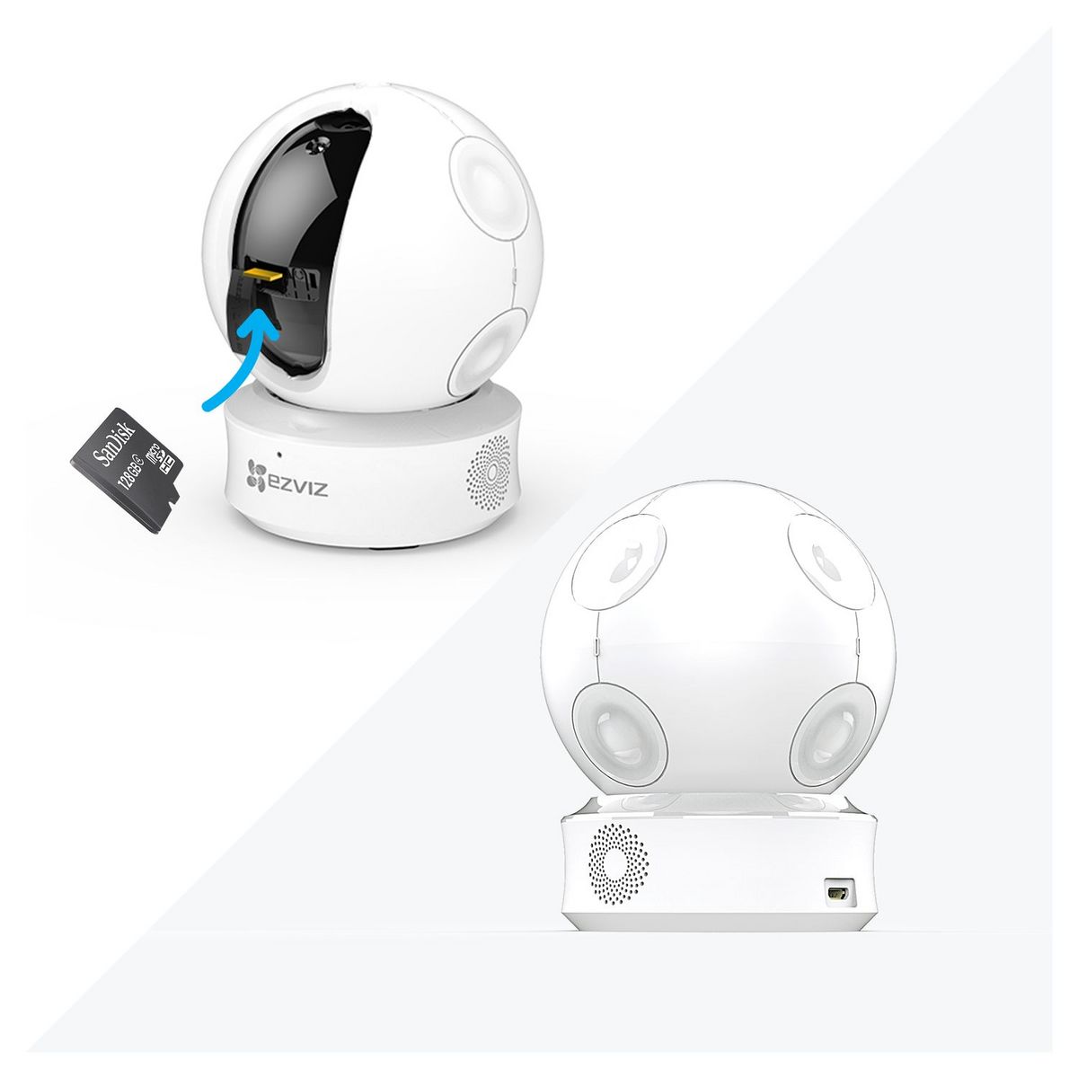 EZVIZ Caméra de sécurité intérieure C6C 1080p - Blanc