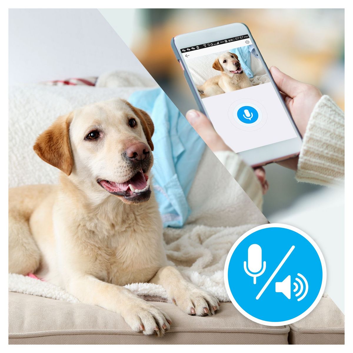 EZVIZ Caméra de sécurité intérieure C6C 1080p - Blanc