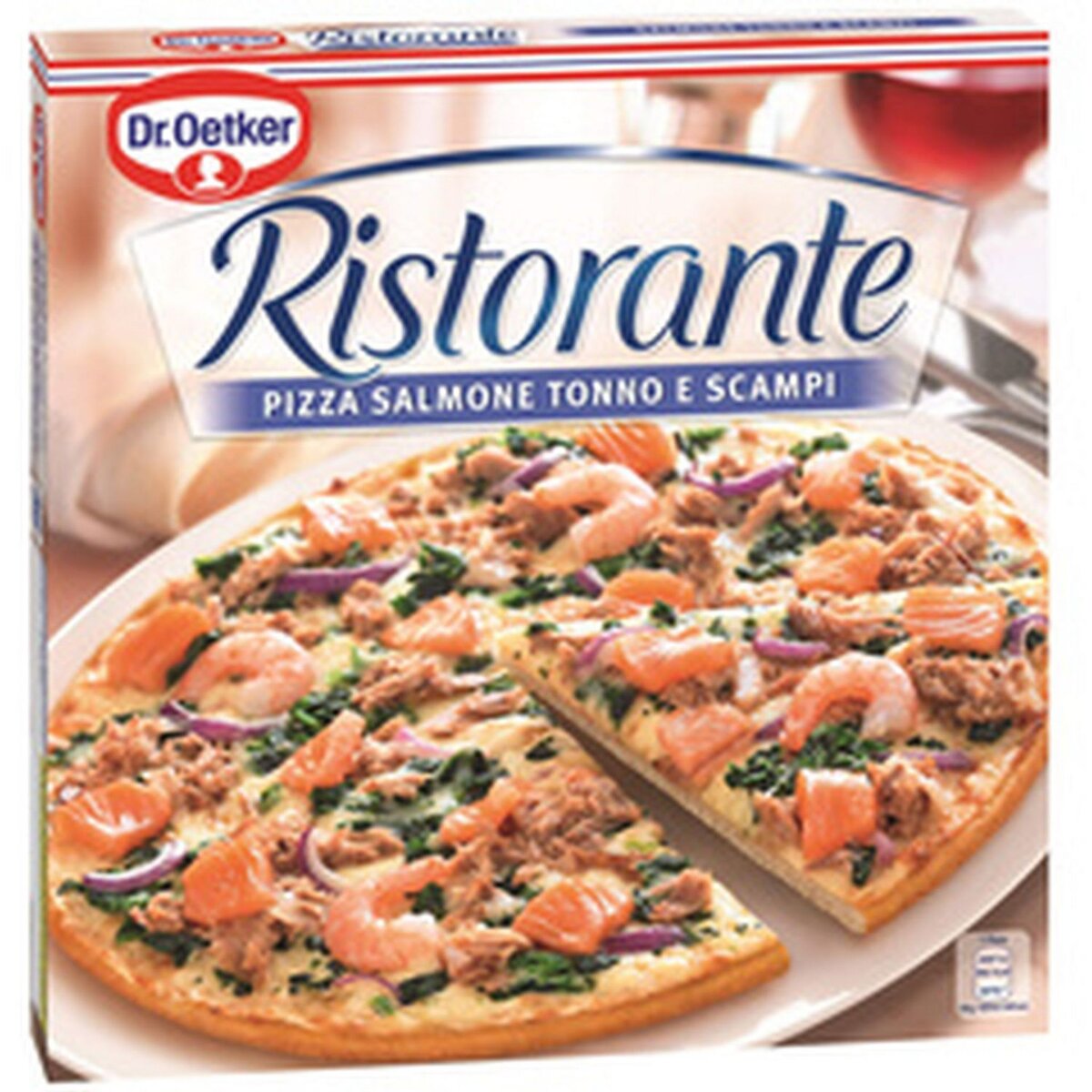 RISTORANTE Pizza ristorante saumon, thon et crevettes 355g