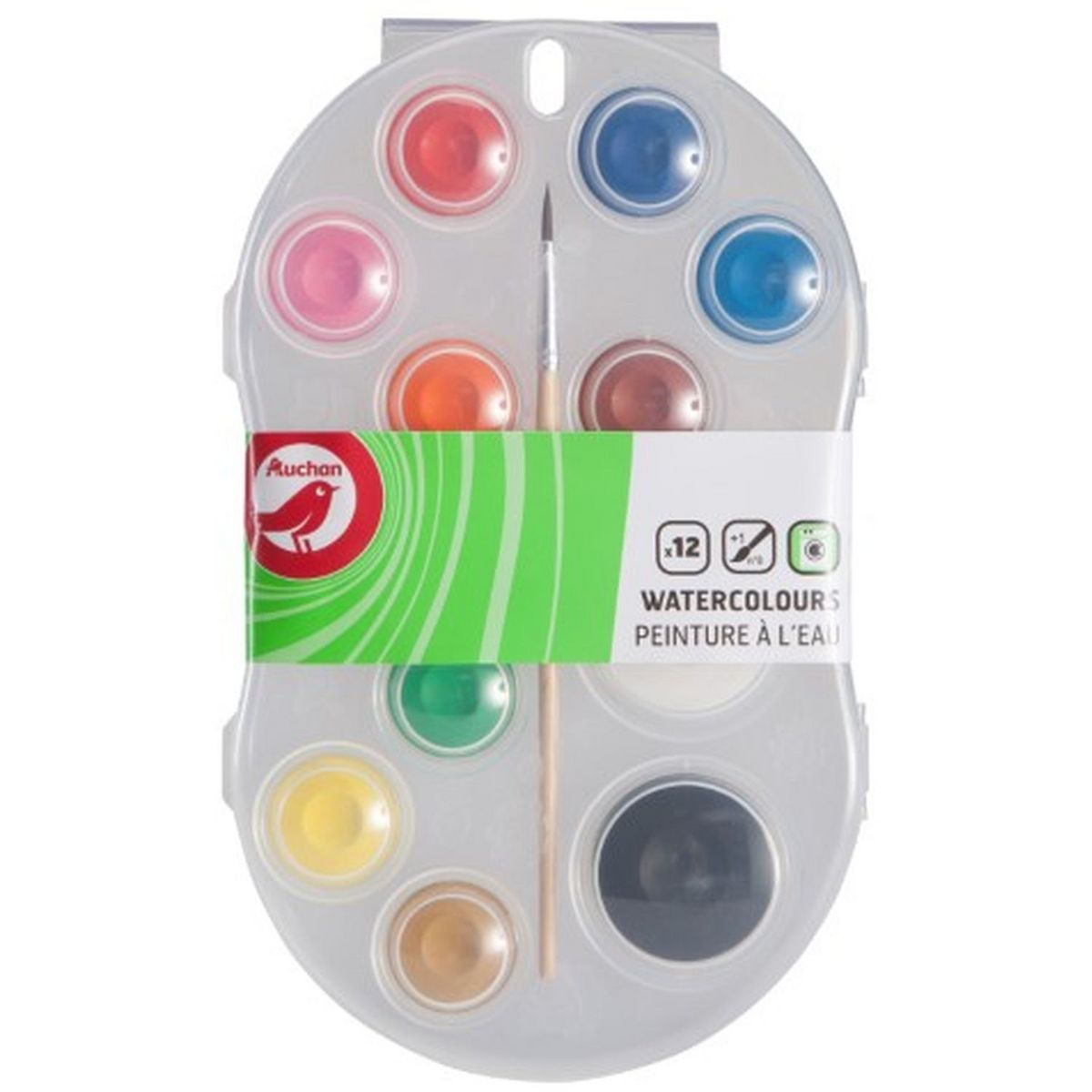 AUCHAN Auchan peinture 12 pastilles 1 palette