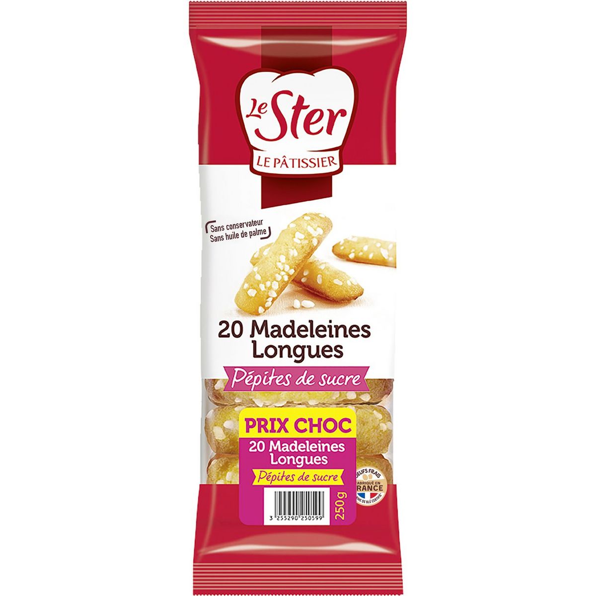LE STER Madeleines longues au sucre 250g