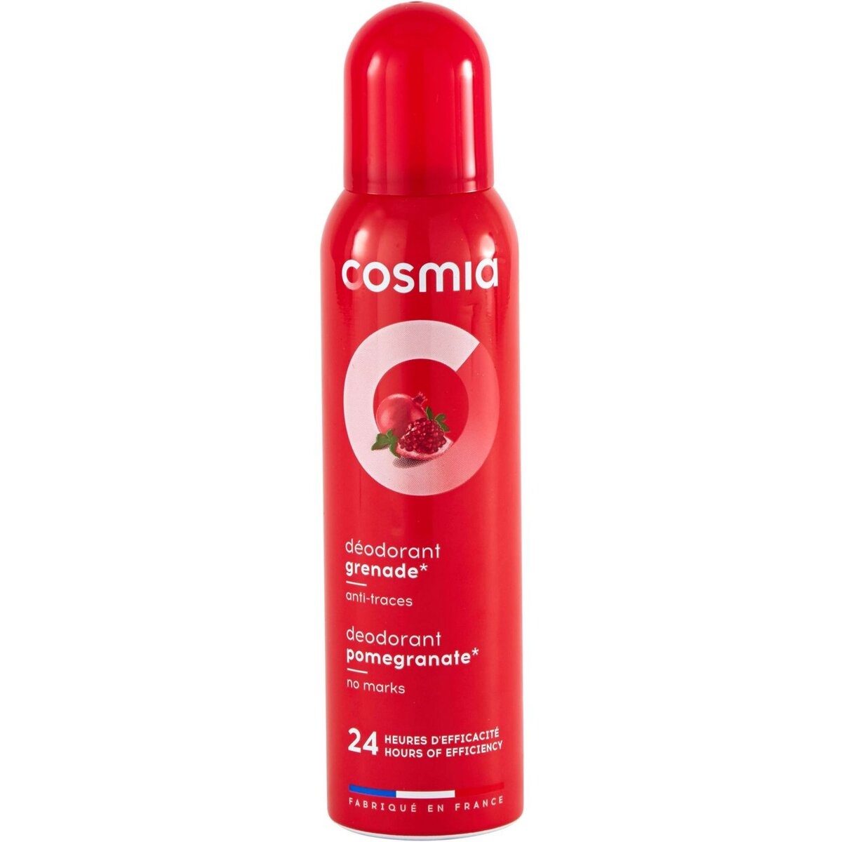 COSMIA Déodorant spray anti-traces grenade 150ml pas cher - Auchan.fr