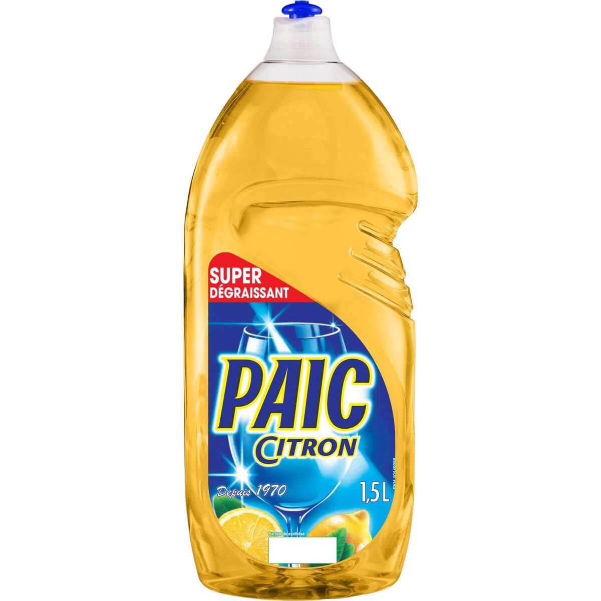PAIC Liquide vaisselle super dégraissant citron 1,5l