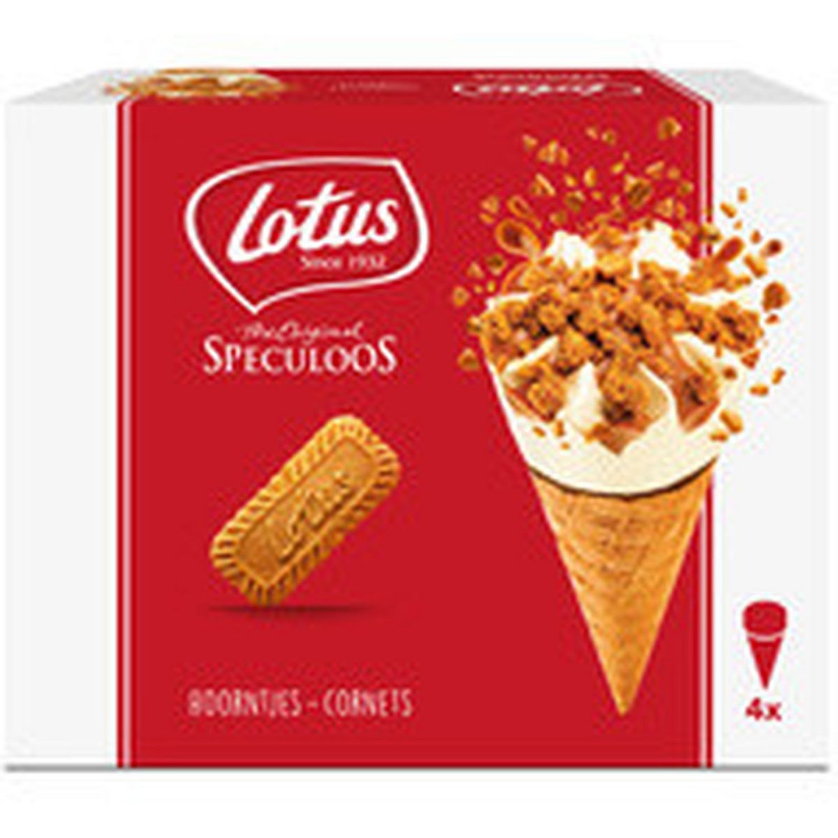 LOTUS Cône glacé au spéculoos 4 pièces 288g