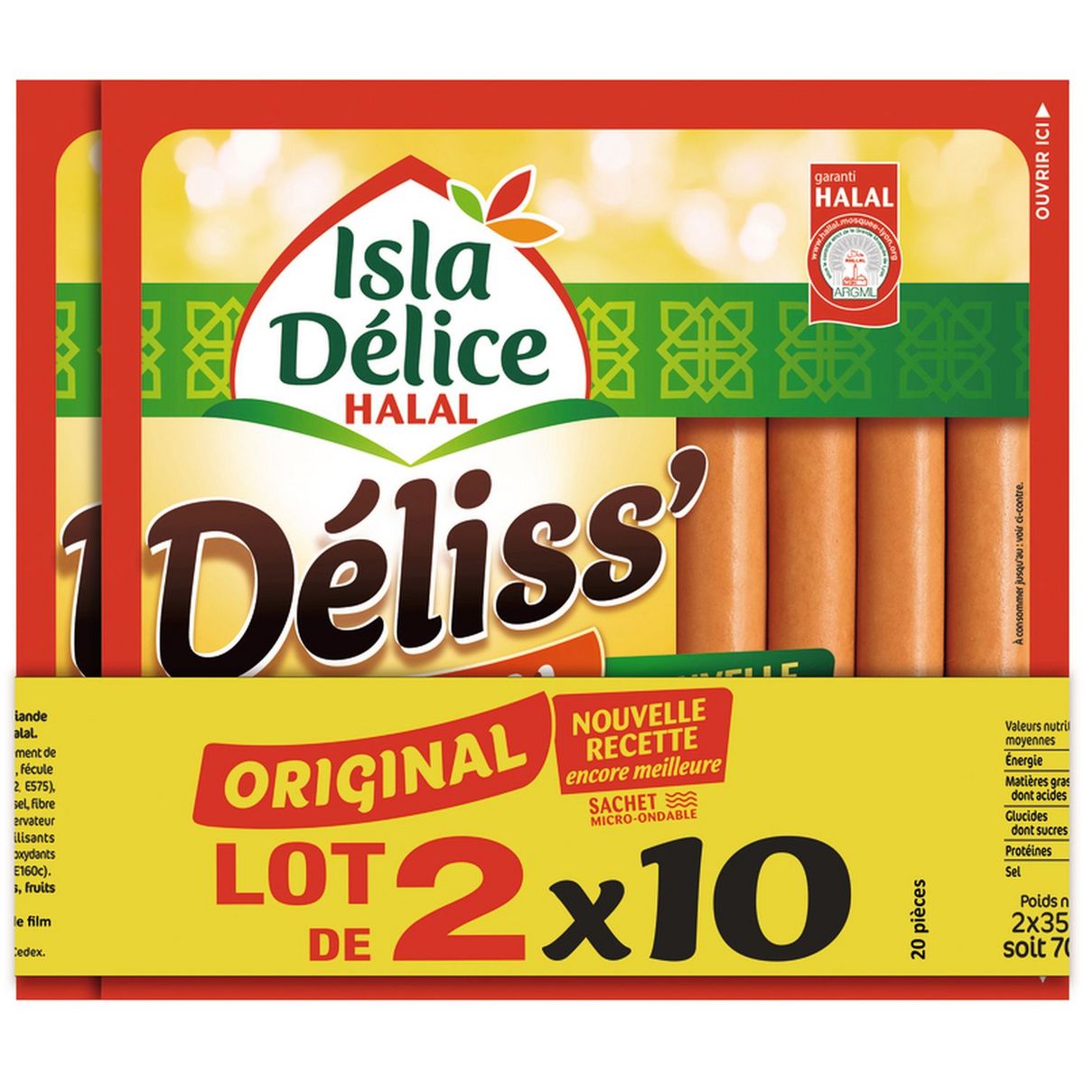 Isla délice knack original 2x350g