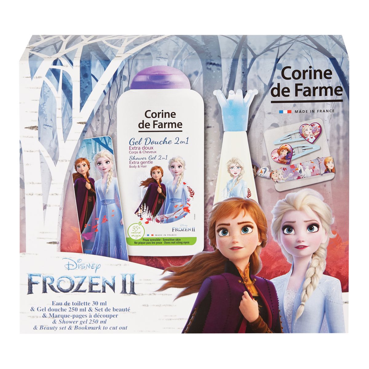 CORINE DE FARME Reine des Neiges Coffret enfant eau de toilette gel douche 4 pièces
