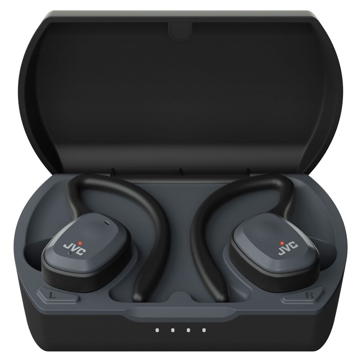 JVC Écouteurs sport sans fil Bluetooth avec étui de recharge - Noir - HA-ET45T-B