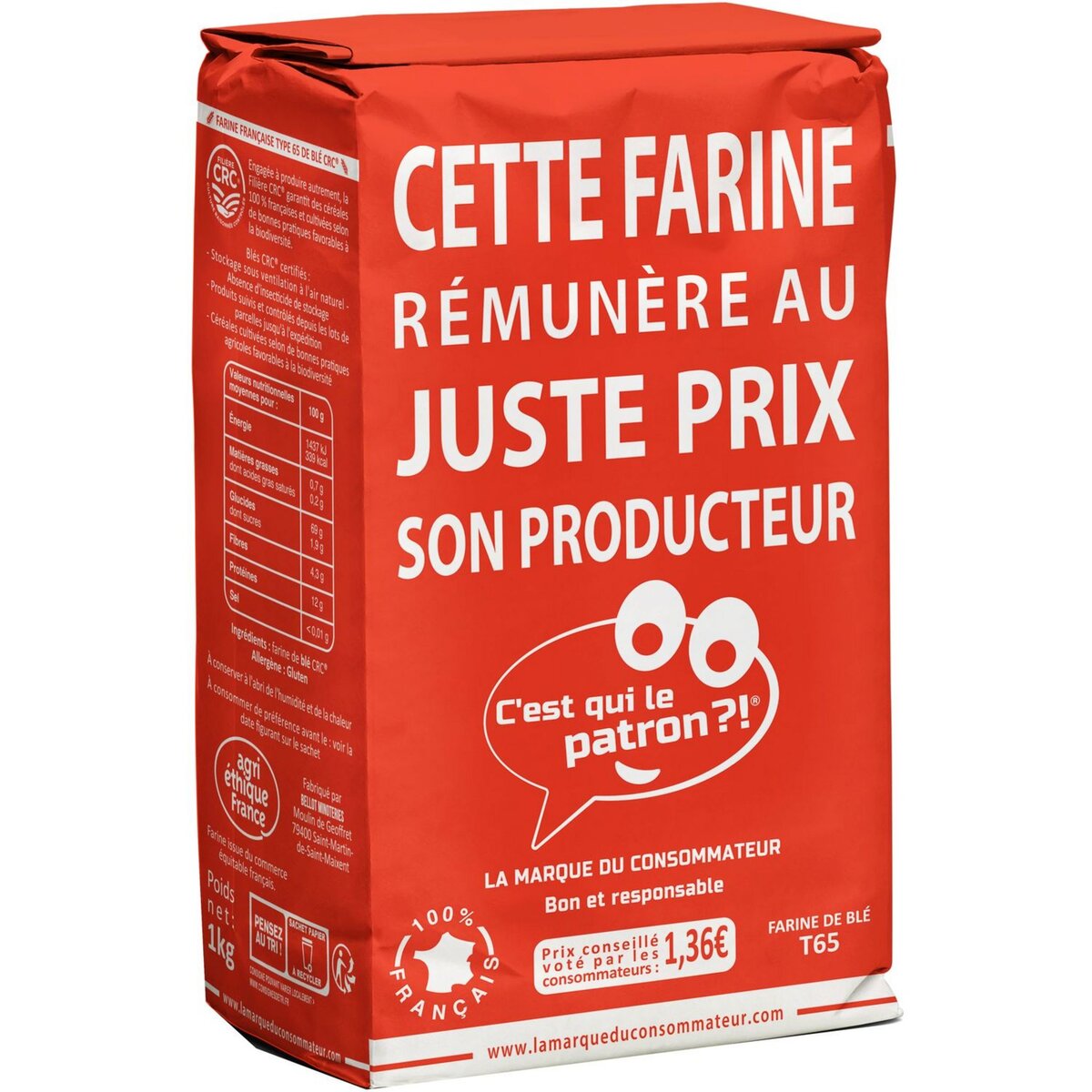 Farine T65 1kg - LE COIN DES PRODUCTEURS ⎸