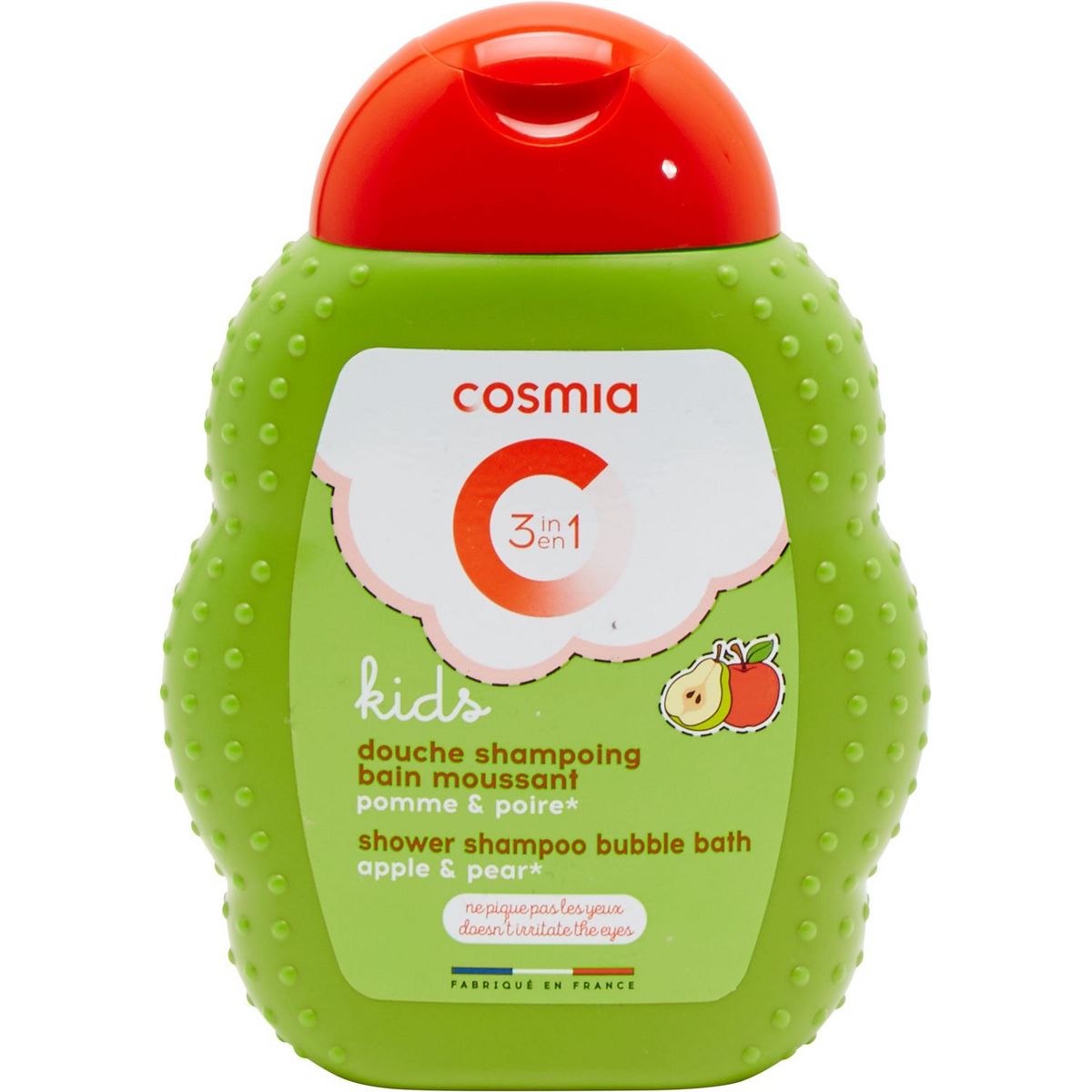 COSMIA Gel douche enfants corps bain cheveux pomme poire 250ml