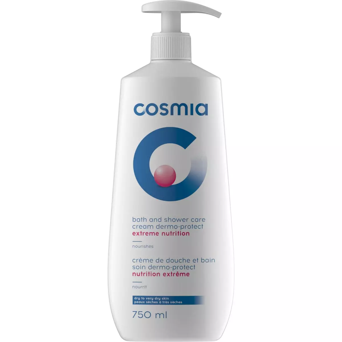 COSMIA Crème douche et bain soin peaux sensibles 750ml