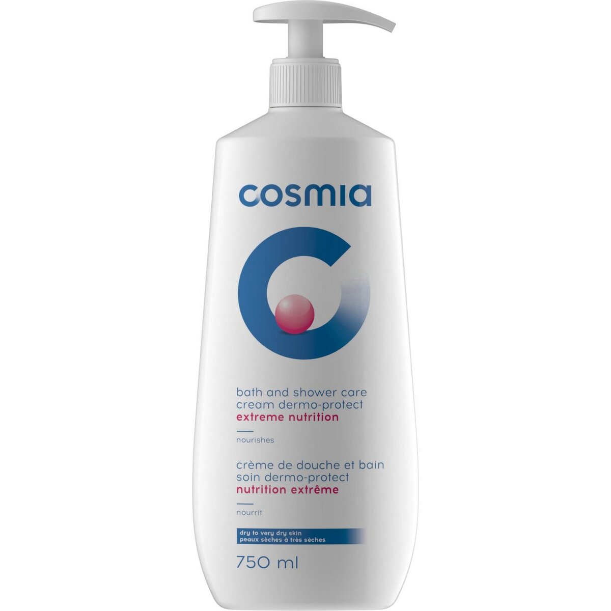COSMIA Crème douche et bain soin peaux sensibles 750ml