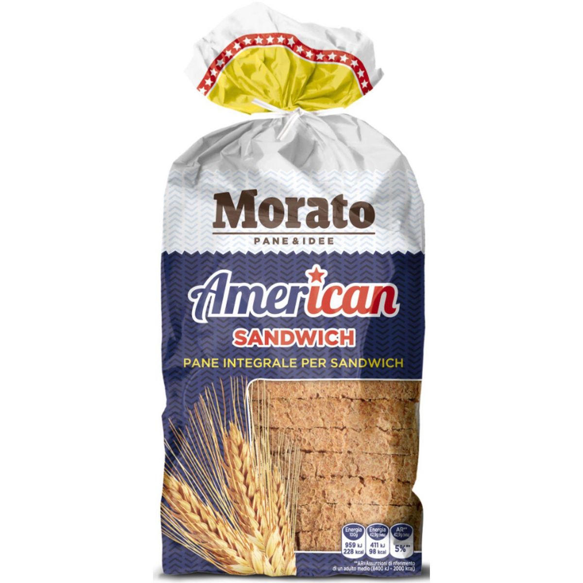 MORATO American sandwich pain complet 600g