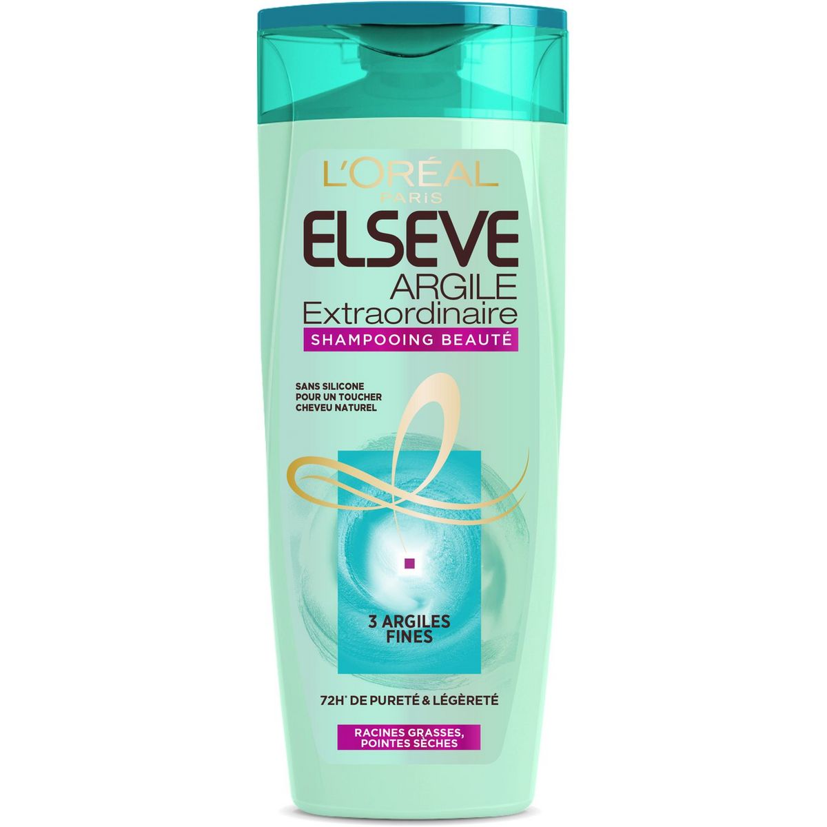 ELSEVE Shampooing aux 3 argiles fines racines grasses pointes sèches 250ml
