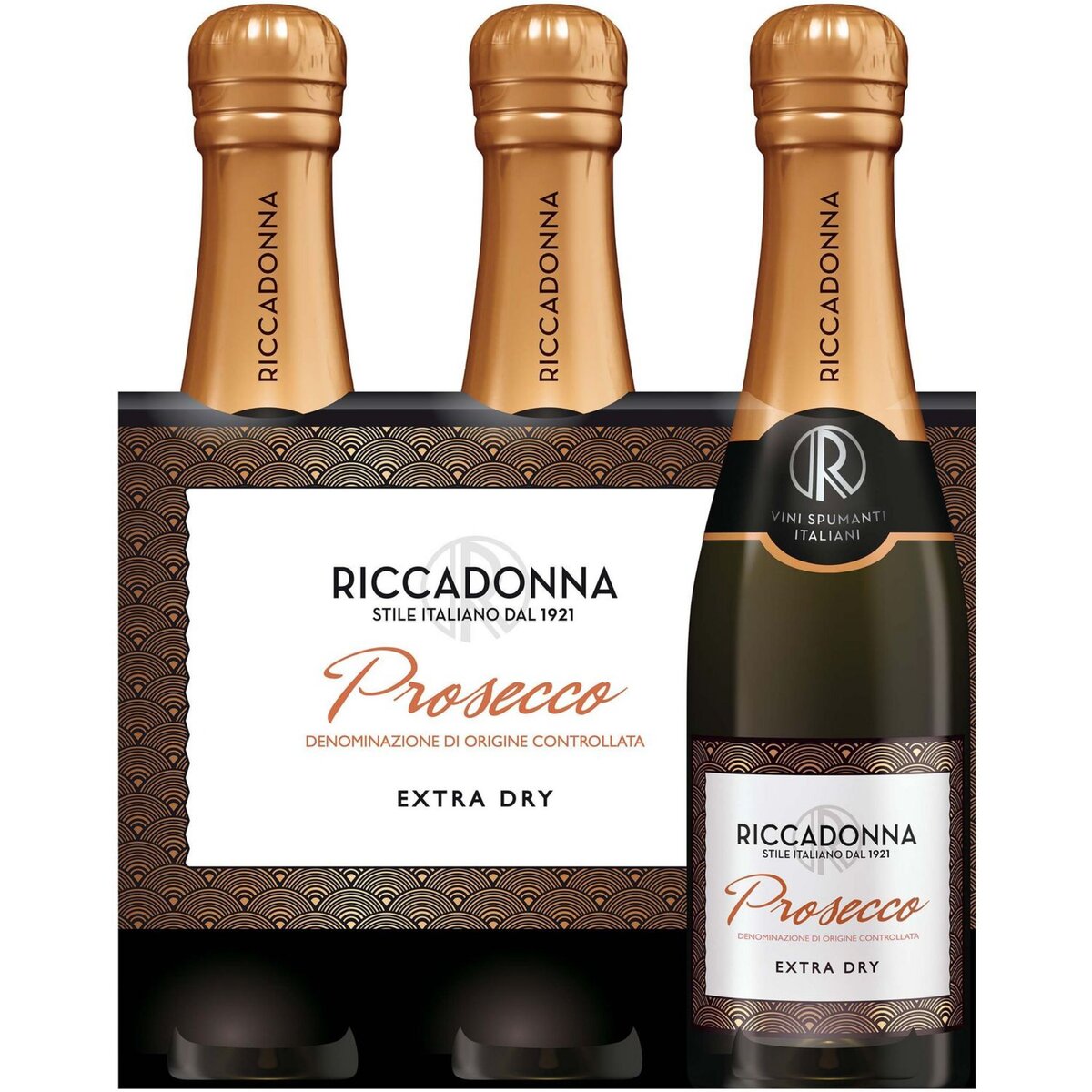 RICCADONNA Mini-bouteilles DOC Prosecco dry 3x20cl