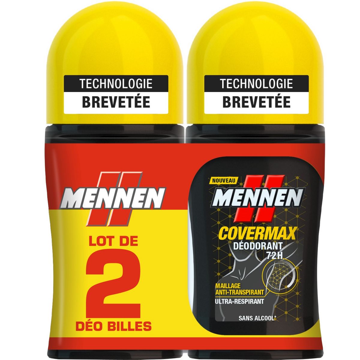 MENNEN Mennen Covermax Déodorant bille homme 72h 2x50ml 2x50ml