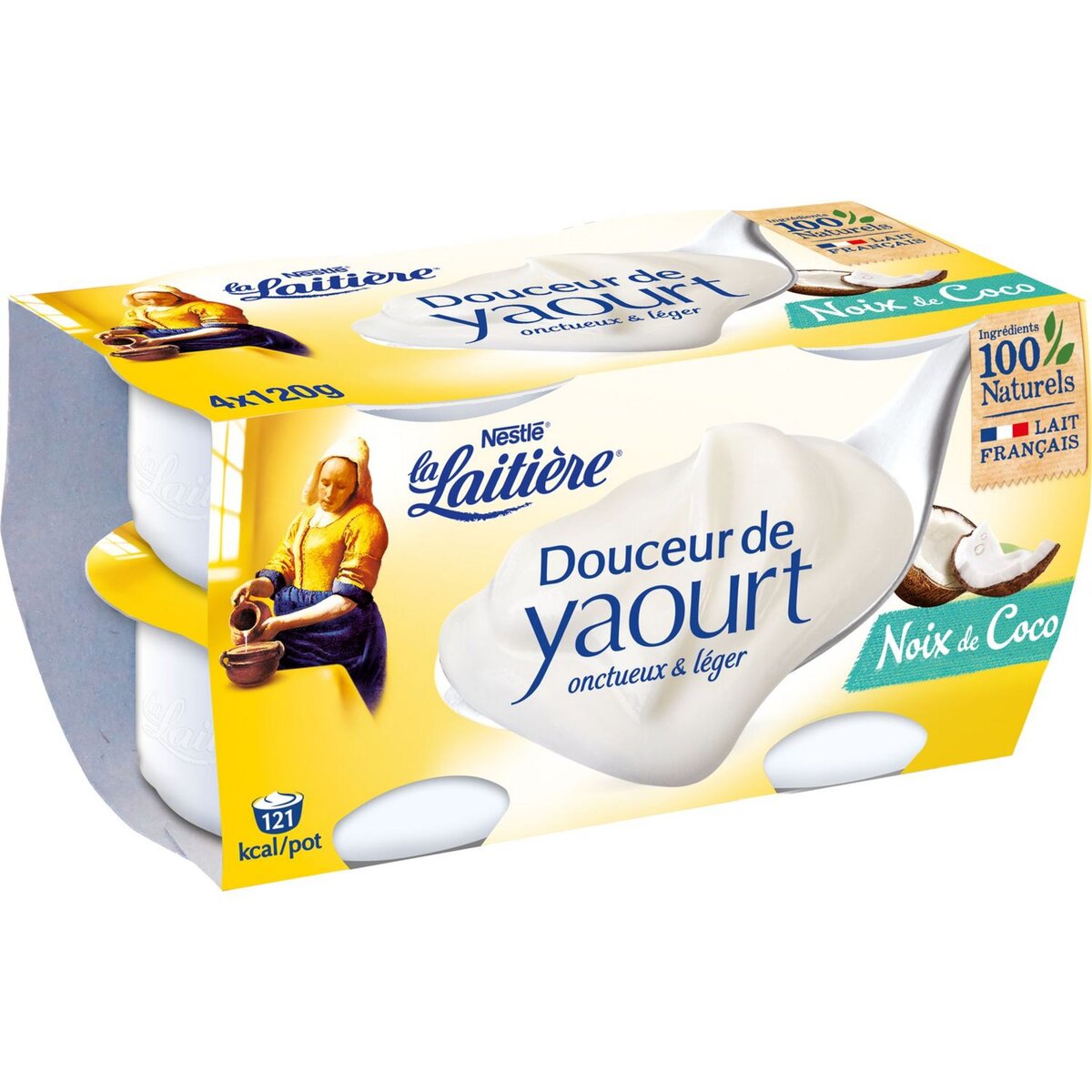 LA LAITIERE Douceur de yaourt à la noix de coco 4x120g