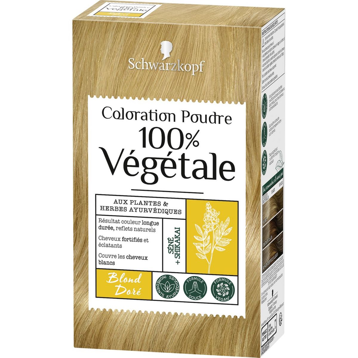 SCHWARZKOPF Coloration poudre 100 % végétal blond doré 1 coloration
