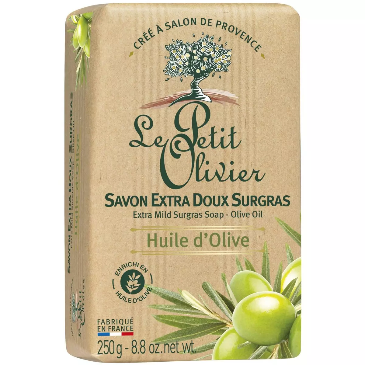 LE PETIT OLIVIER Savon extra doux surgras à l'huile d'olive 250g