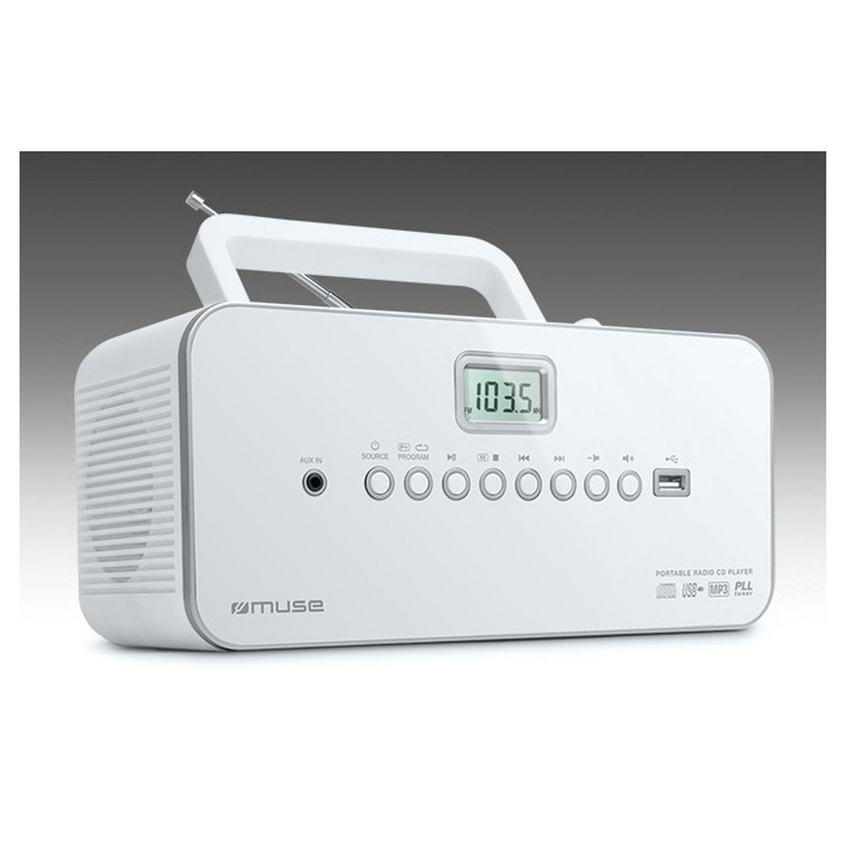 MUSE Radio CD/MP3/USB - Blanc - M-28