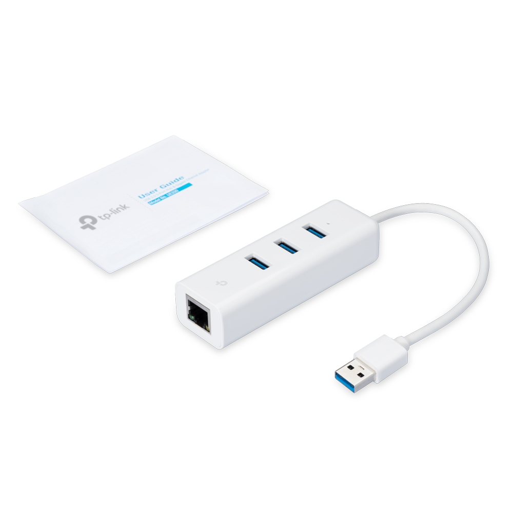 Voir la diapositive 6 : TP-LINK Adaptateur USB 2 en 1 Hub USB 3.0 et Port Gigabit Ethernet