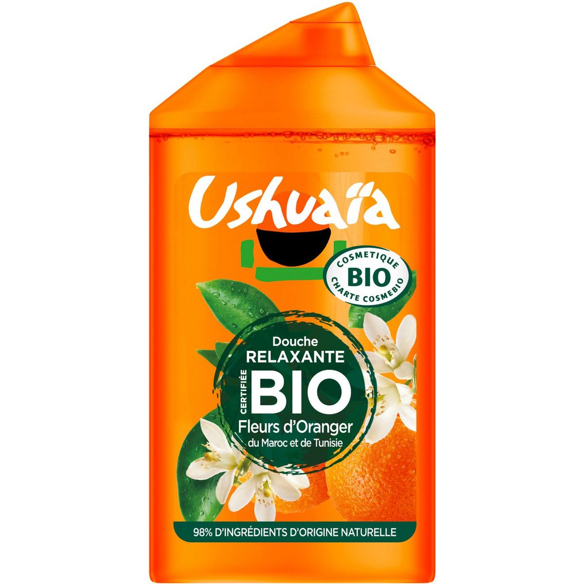 USHUAIA Gel douche bio à la fleur d'oranger 250ml