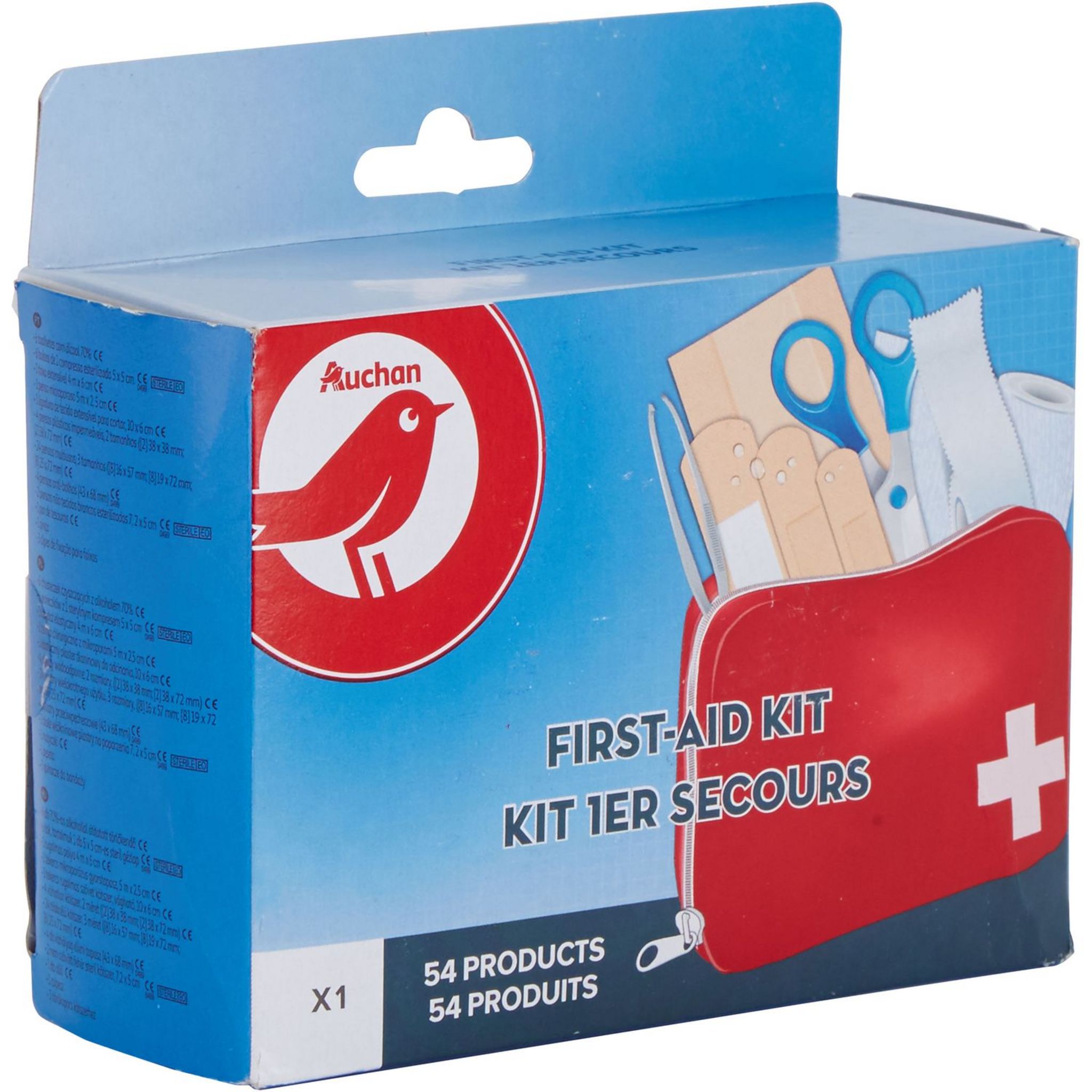 AUCHAN Trousse kit de 1er secours 54 produits 54 produits