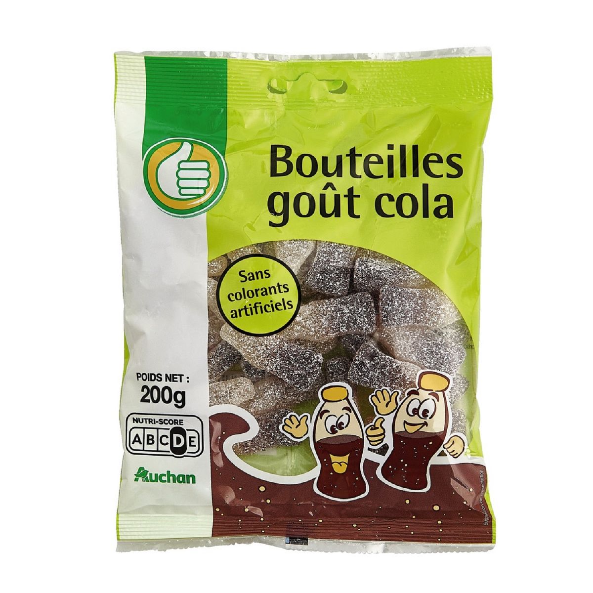 POUCE Bonbons gélifiés bouteille goût cola 200g