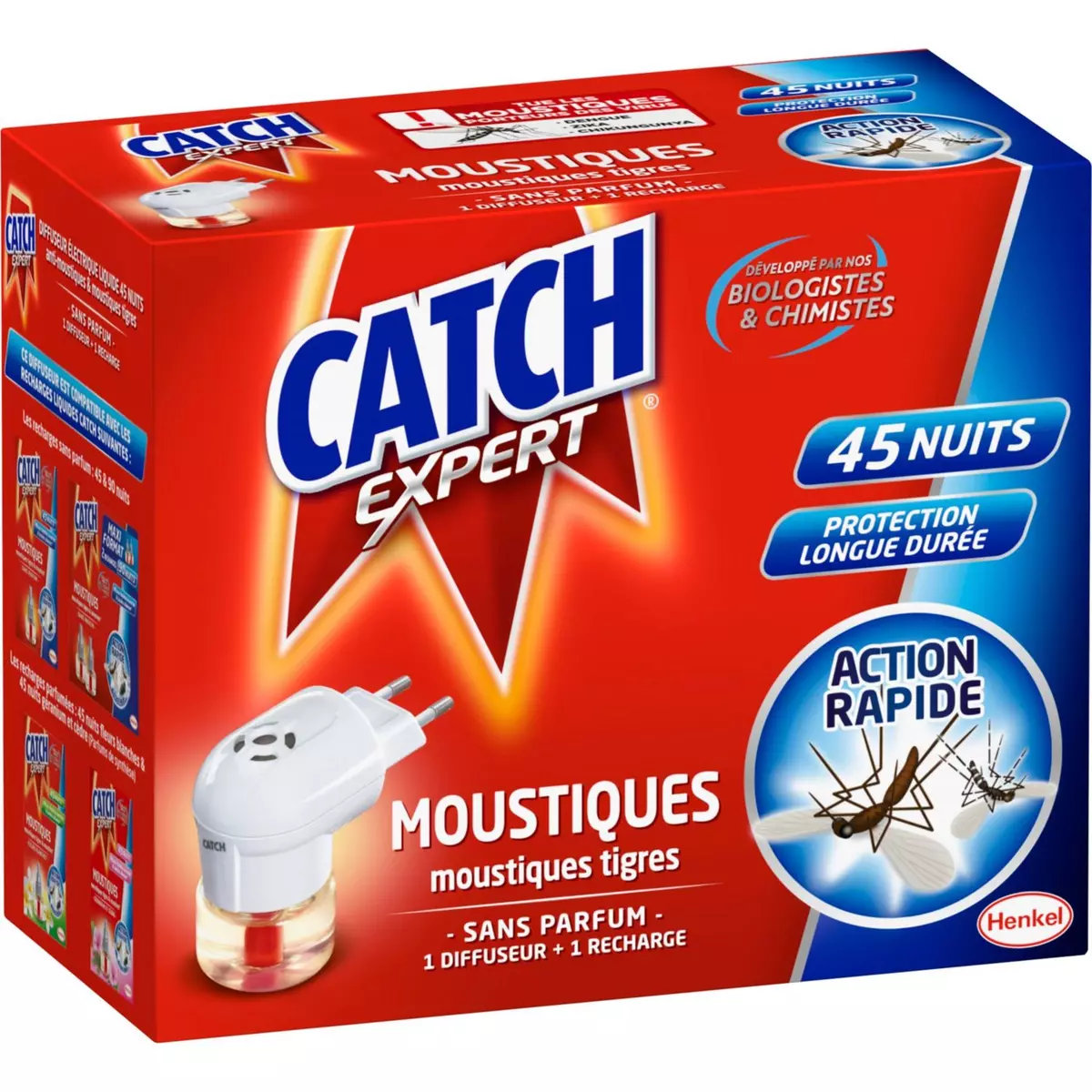 CATCH Expert Diffuseur électrique liquide pour moustiques 45 nuits 45 nuits 1 diffuseur