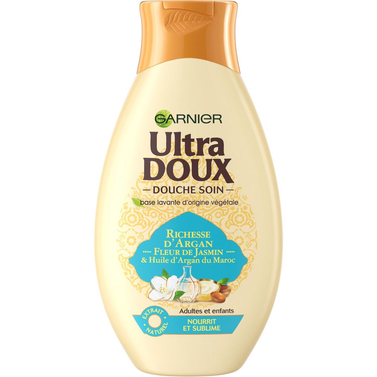 ULTRA DOUX Gel douche soin fleur de jasmin & huile d'argan du Maroc 250ml