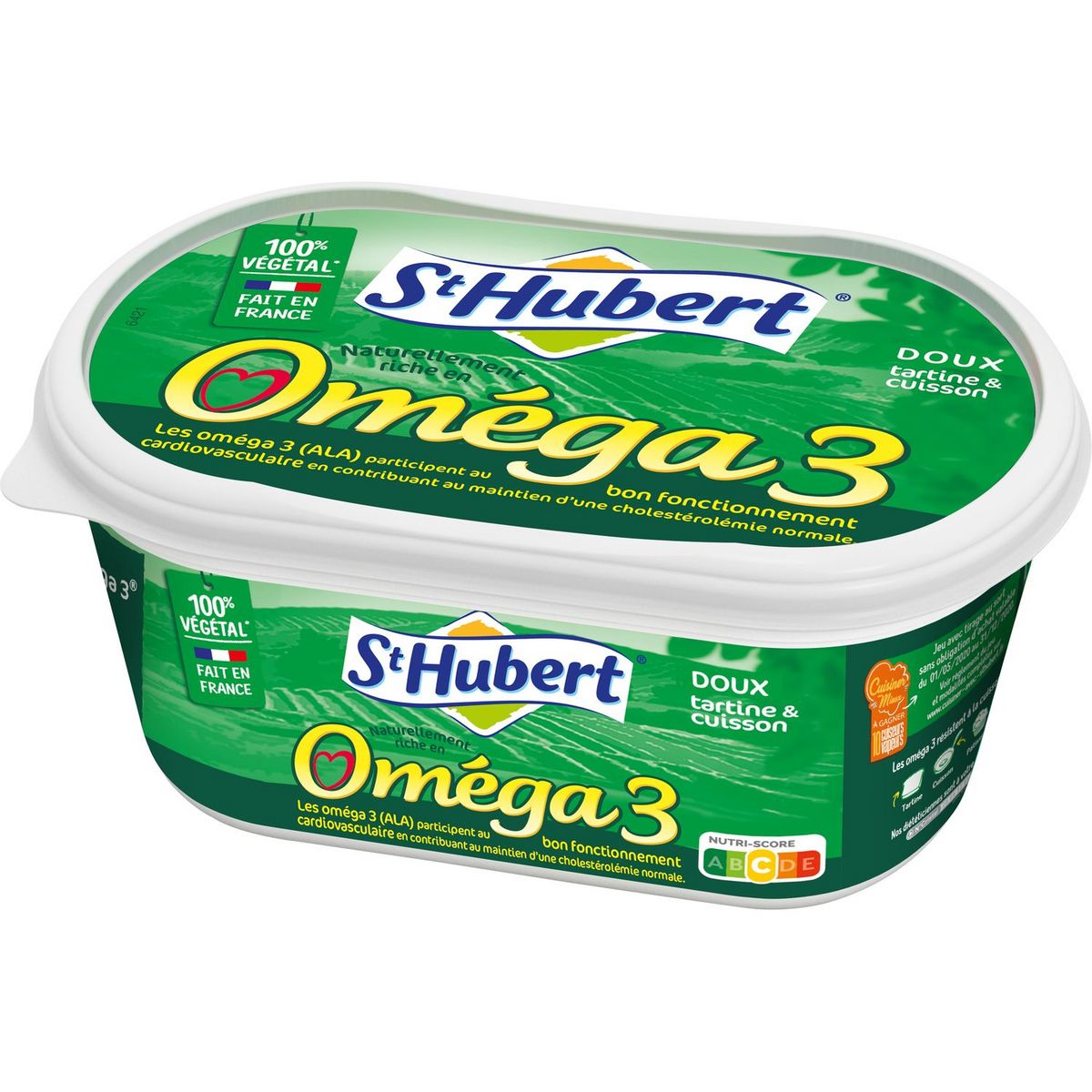 ST HUBERT Margarine oméga 3 tartine et cuisson doux 510g