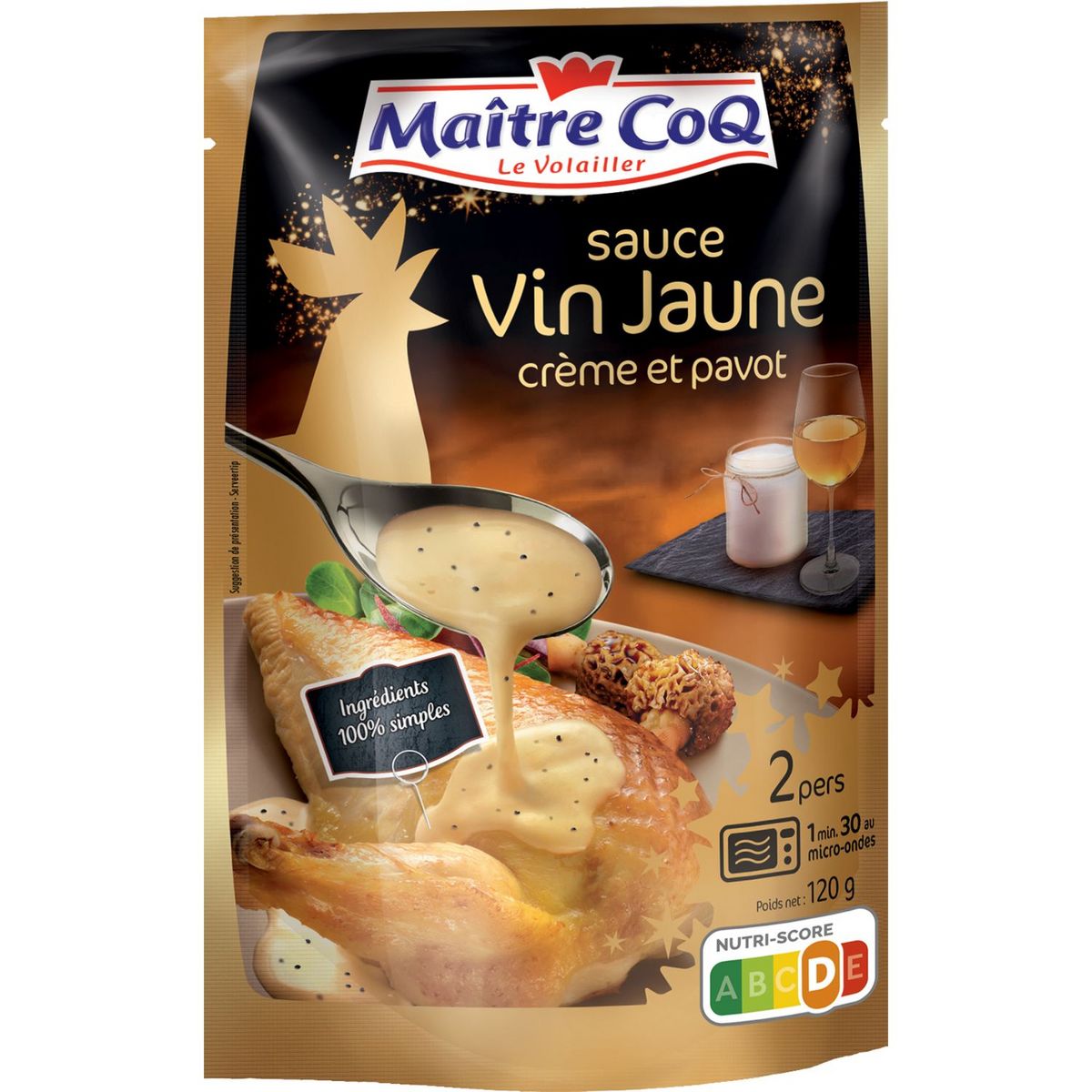 MAITRE COQ Sauce au vin jaune et crème 2 personnes 120g