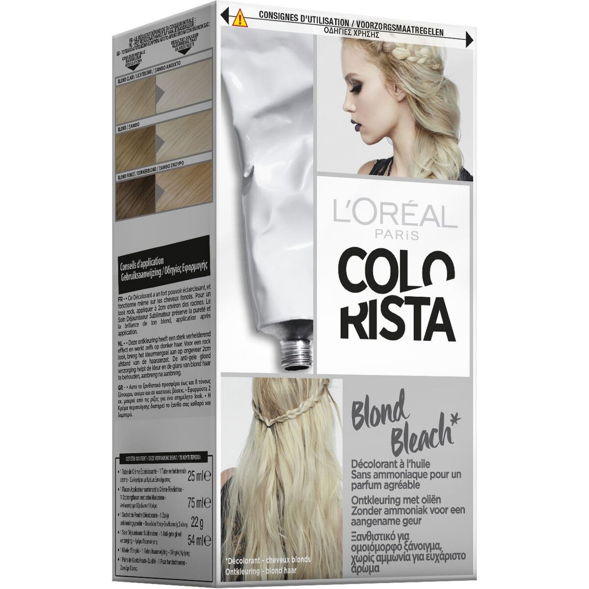 L'OREAL Colorista décoloration à l'huile sans ammoniaque blond platine 4 produits 1 kit